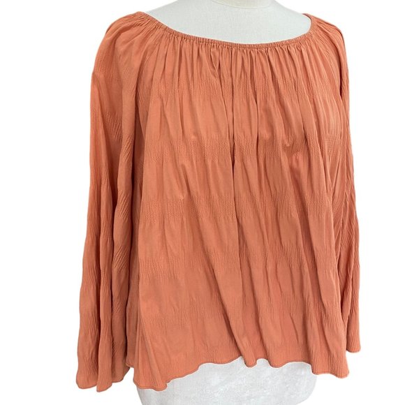 Elizabeth and James Boho Slouchy Shirt Flowy Peasant Festival Coachella Sz L/XL - Picture 2 of 16